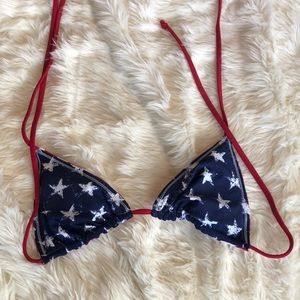 Woman’s Bikini top NWOT American Flag